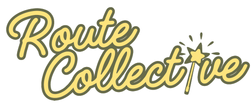 logo of routecollective.com containing the words "Route Collective" and the "i" as wand