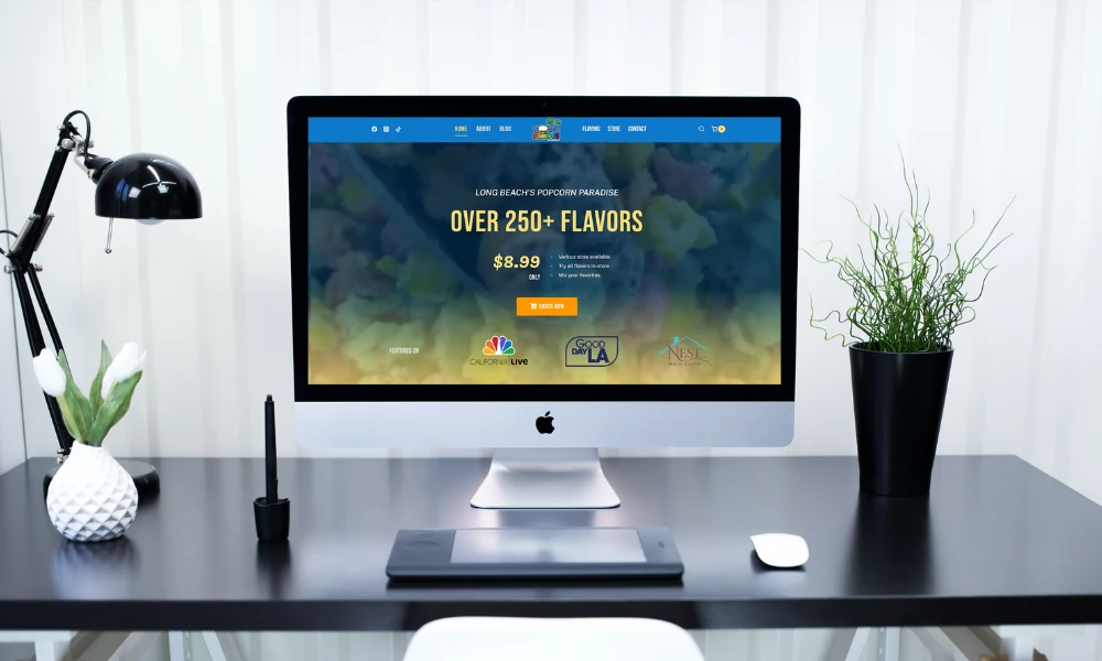 a preview website homepage of ponflavors.com