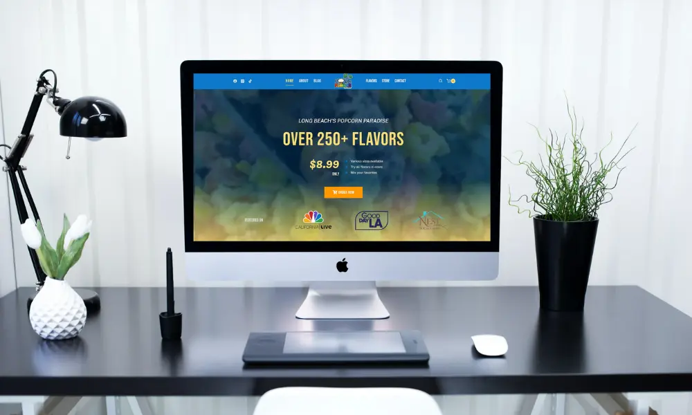 Pop'N Flavors website preview